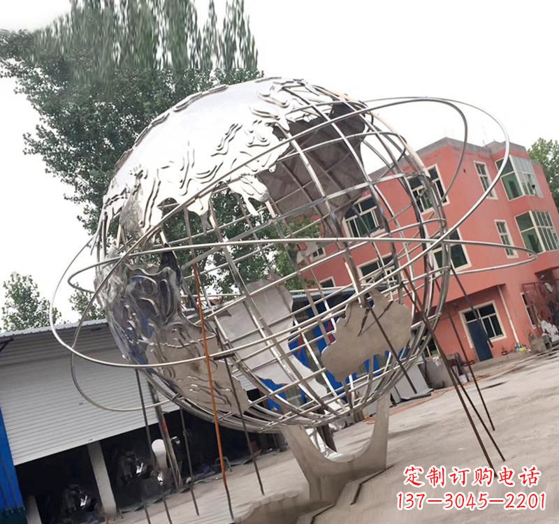 泰安不锈钢艺术镂空地球仪雕塑