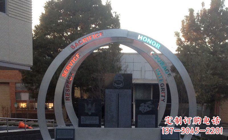 泰安不锈钢艺术门圆环雕塑——精美绝伦