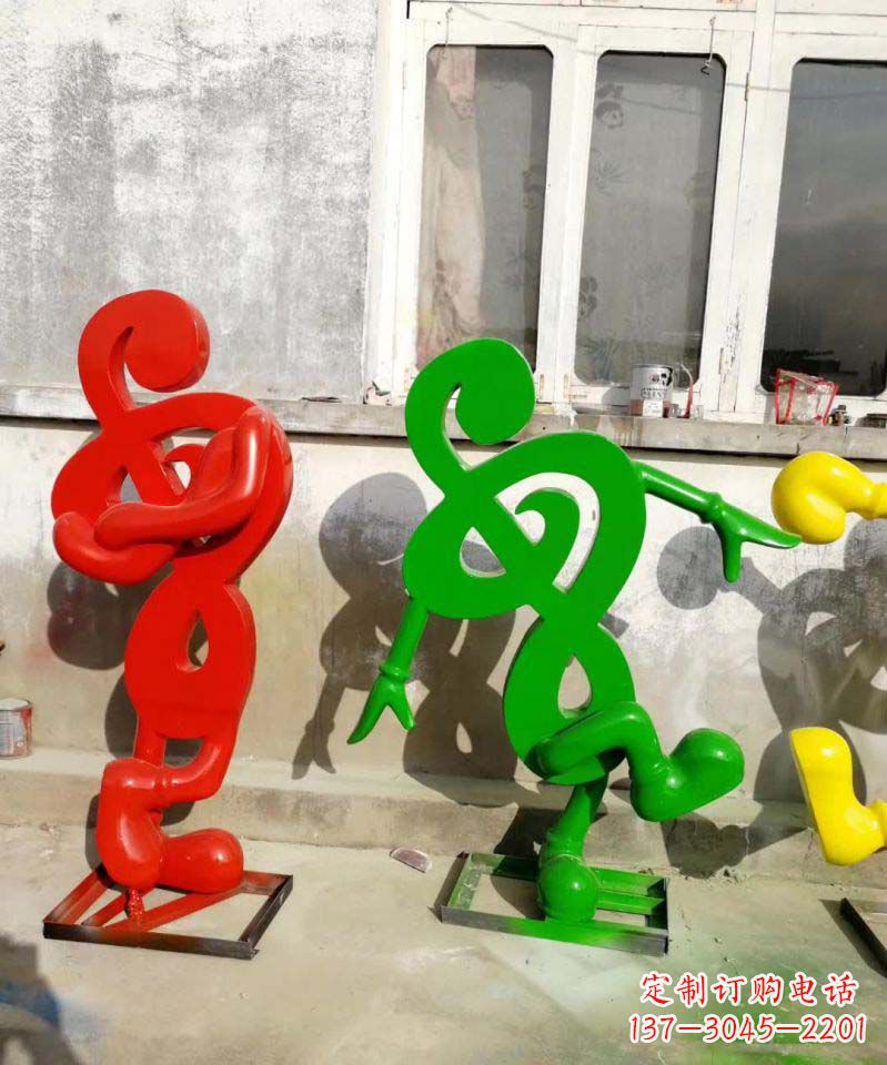 泰安美妙音乐不锈钢音符雕塑