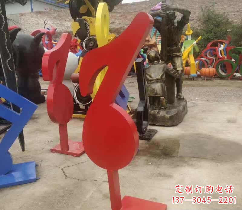 泰安不锈钢音符雕塑悠扬的音乐美学