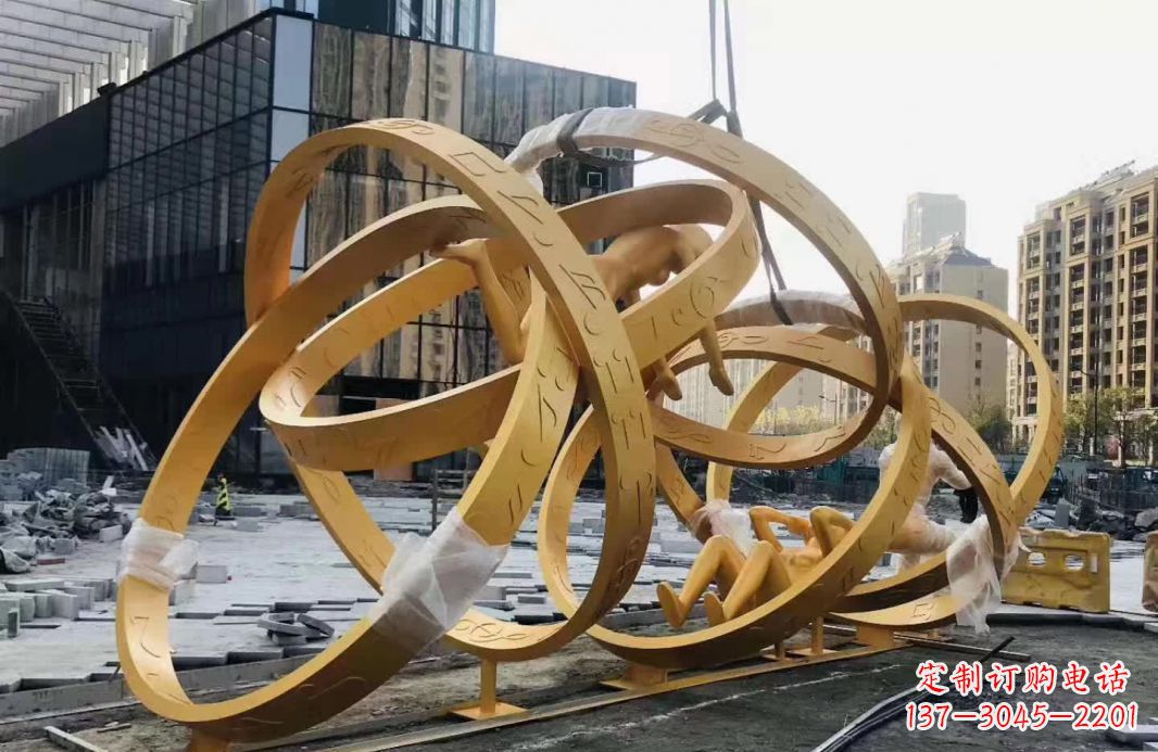 泰安不锈钢音符运动人物雕塑艺术融合音乐