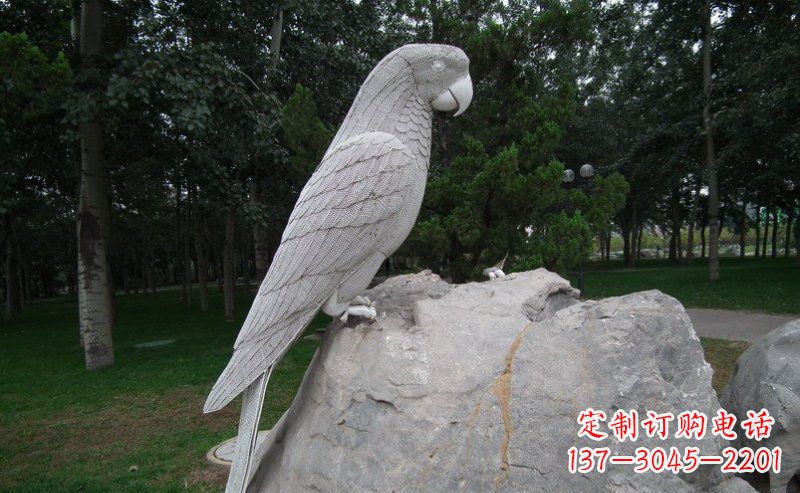 泰安不锈钢鹦鹉公园动物雕塑