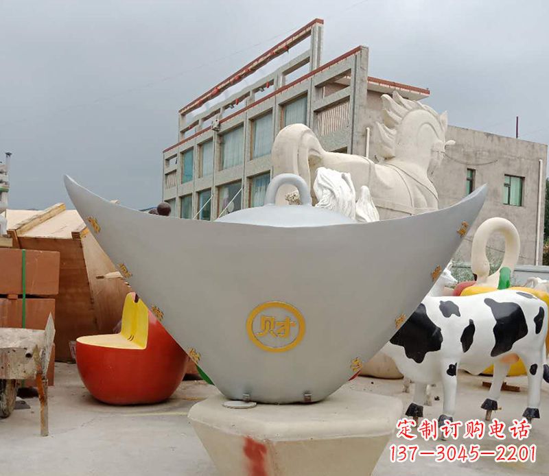 泰安不锈钢元宝雕塑