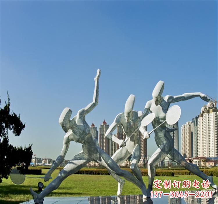 泰安不锈钢羽毛球雕塑——拓展你的园林视野