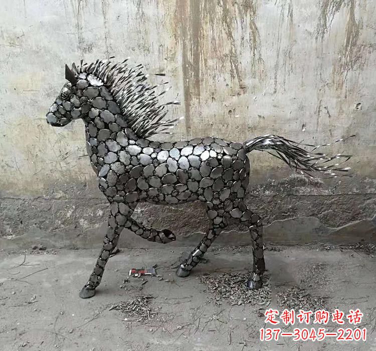 泰安不锈钢园林动物马雕塑