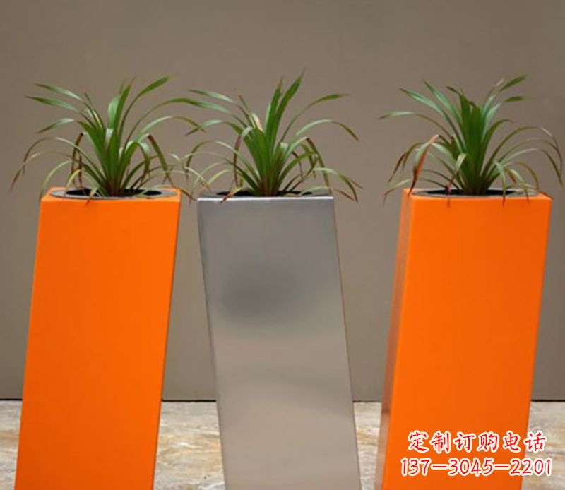 泰安不锈钢花盆雕塑一种全新的视觉体验