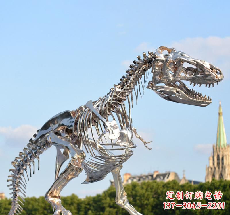 泰安不锈钢恐龙雕塑精致纪念它们的存在