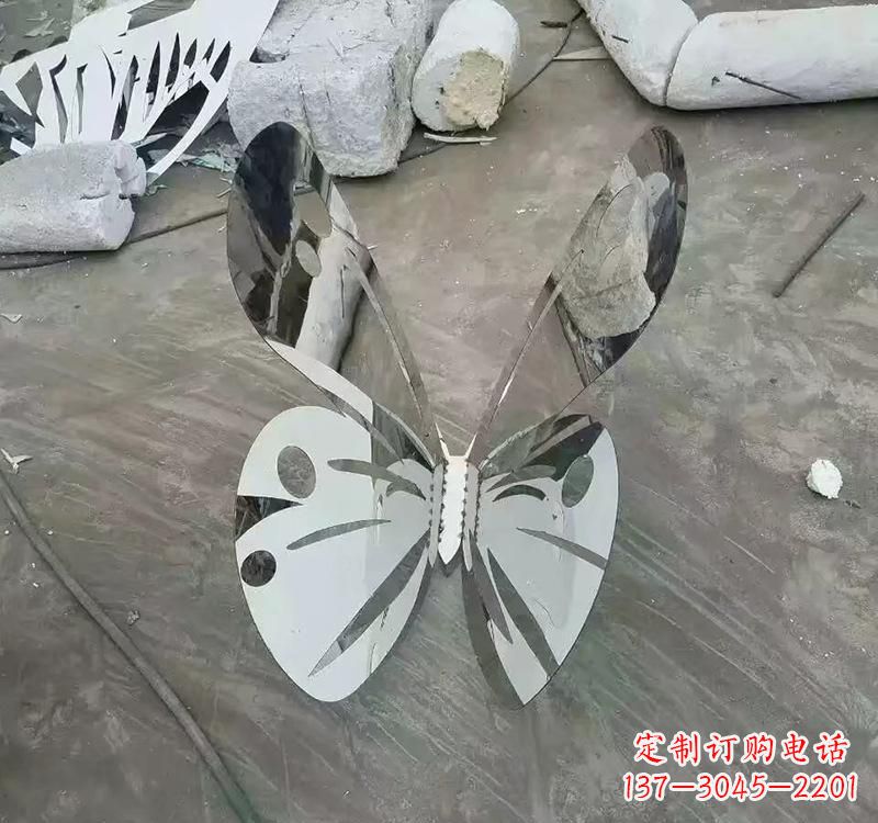 泰安不锈钢园林蝴蝶雕塑精美的艺术之作