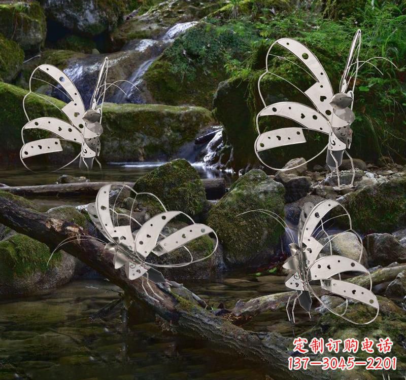 泰安不锈钢园林艺术镂空蝴蝶雕塑