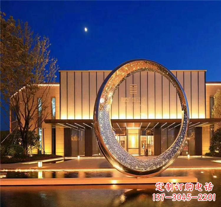 泰安不锈钢圆环雕塑2