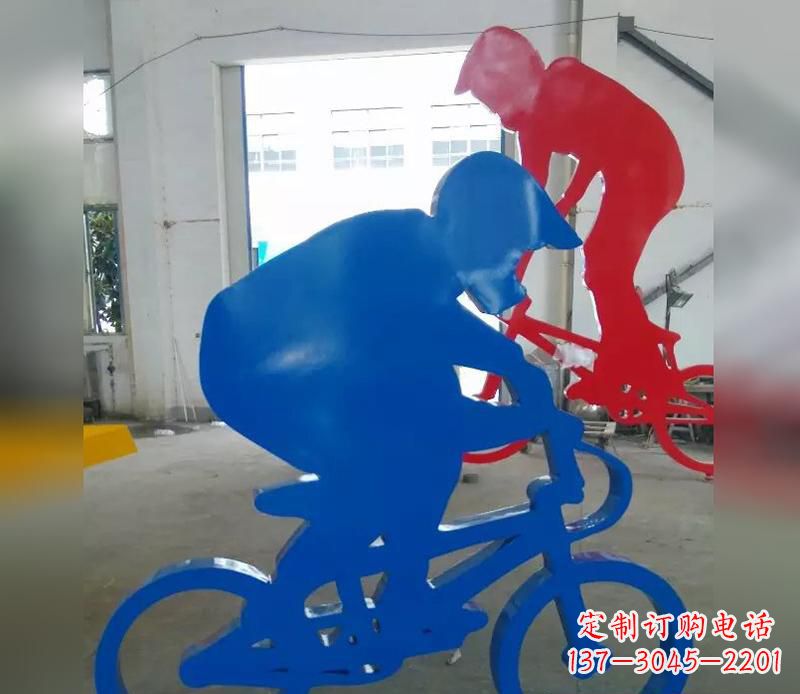 泰安不锈钢运动骑·精美自行车雕塑