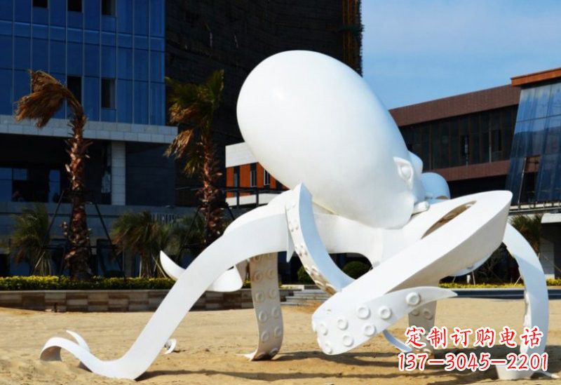 泰安精美的不锈钢章鱼雕塑