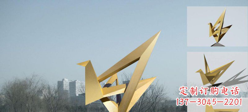 泰安不锈钢仙鹤雕塑灵动的艺术符号