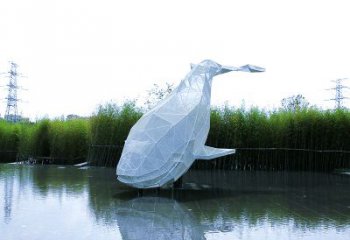 泰安精美的不锈钢鲸鱼雕塑