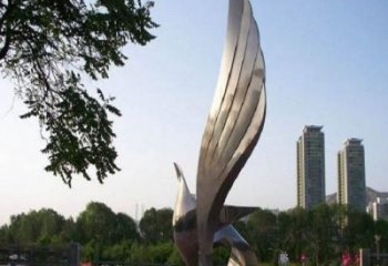 泰安精美的不锈钢翅膀雕塑