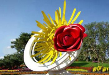 泰安不锈钢玫瑰花雕塑——给城市景观带来美丽
