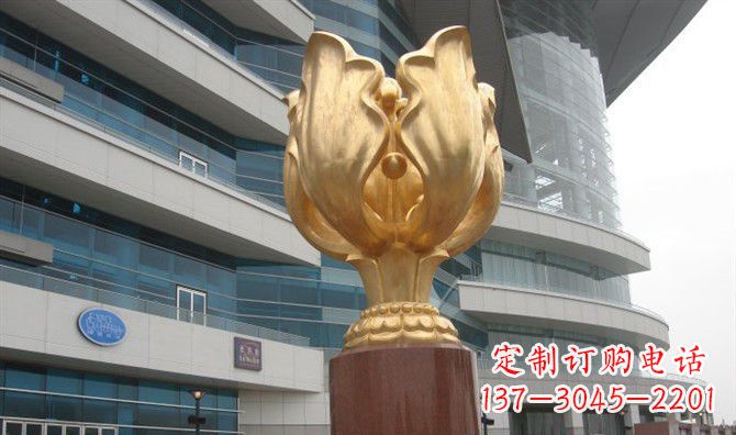泰安不锈钢紫荆花景观雕塑