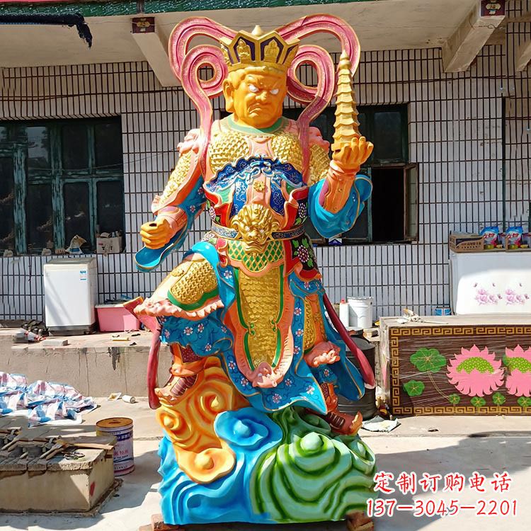 泰安玻璃钢托塔天王雕塑