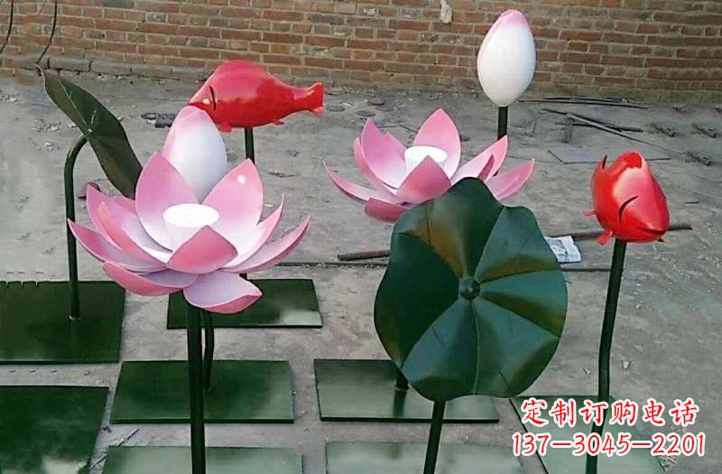 泰安彩色不锈钢鲤鱼雕塑传承古典文化的艺术之作