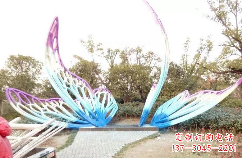 泰安彩色不锈钢蝴蝶雕塑