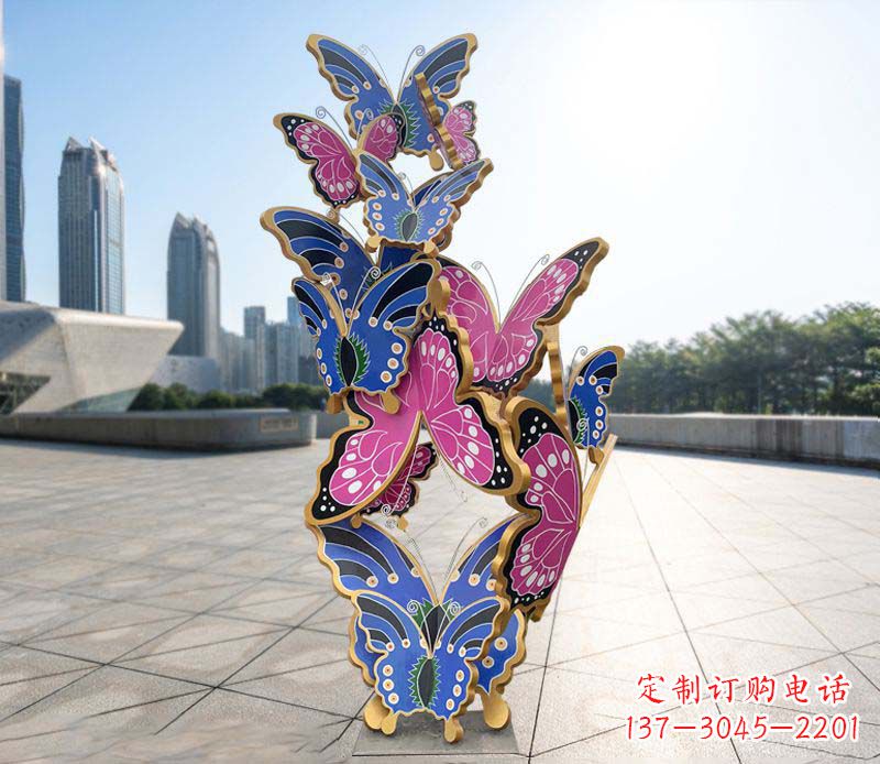 泰安不锈钢蝴蝶雕塑美丽的艺术诠释