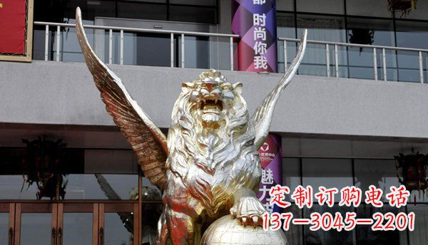 泰安铜雕狮子西洋狮子的精美雕塑