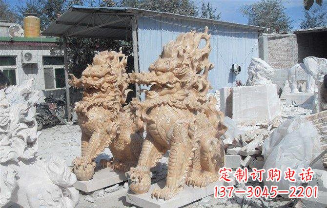 泰安麒麟石雕一个具有传统文化精髓的艺术品