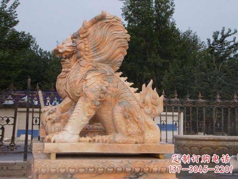泰安麒麟门口镇宅石雕