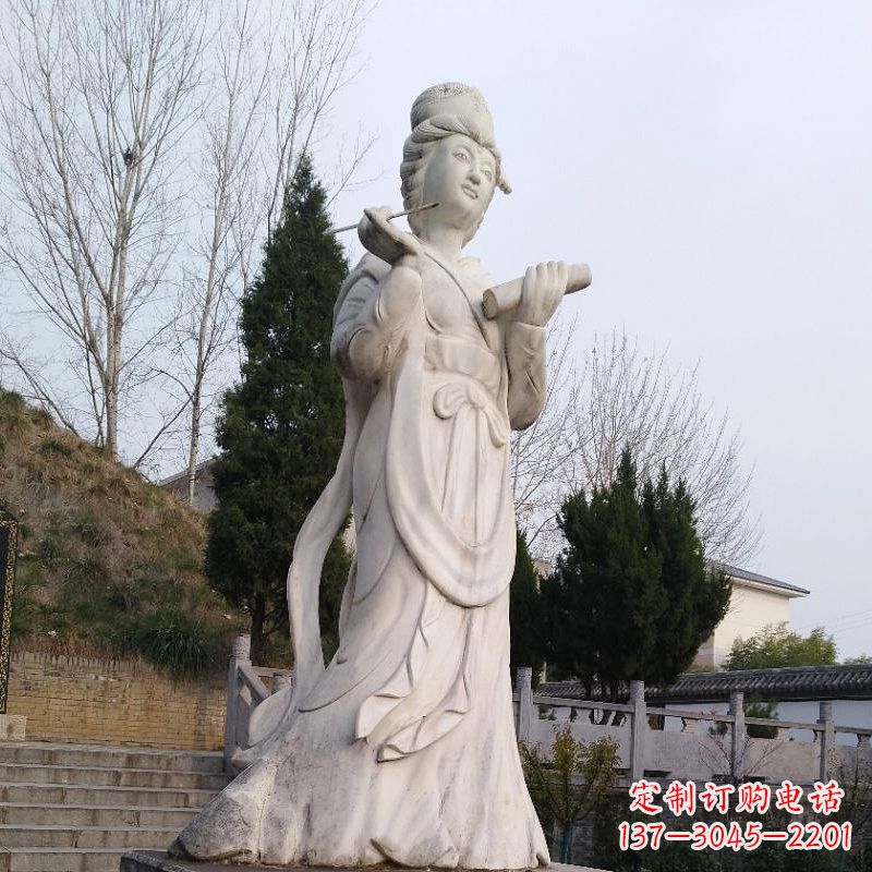 泰安蔡文姬石雕塑像-景区园林古代著名人物才女文学家雕塑