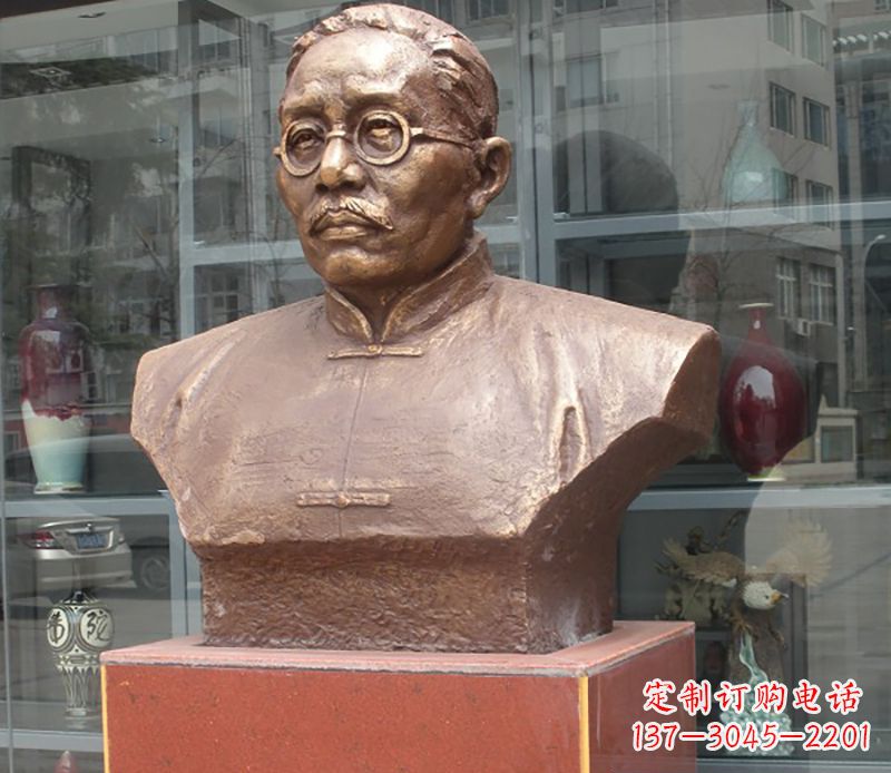 泰安蔡元培雕塑传承睿智的象征