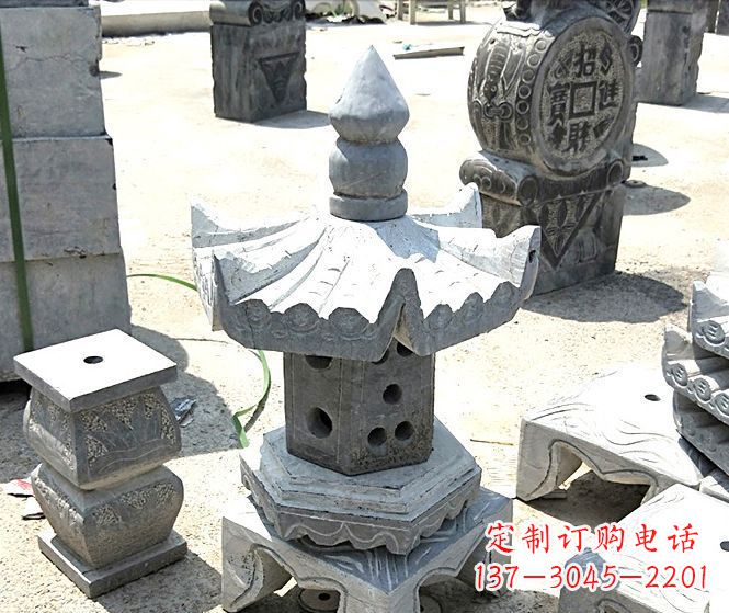 泰安草坪大理石雕塑石灯 (2)