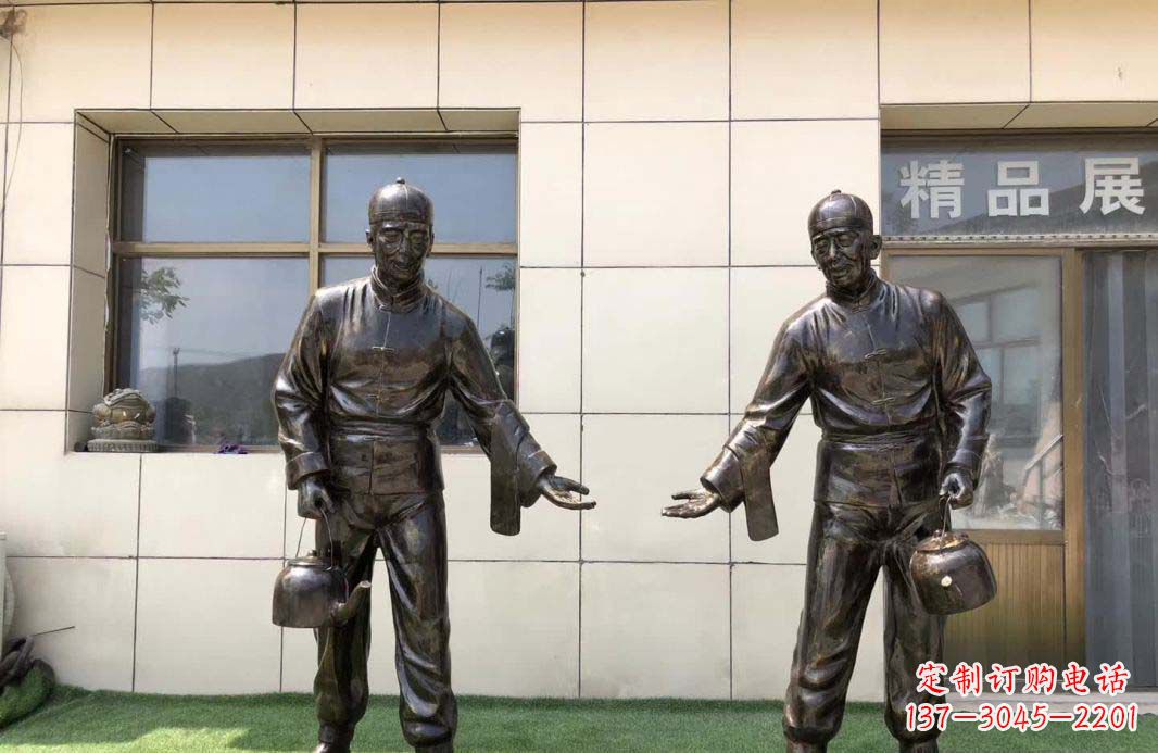 泰安店小二雕塑——记茶馆民俗