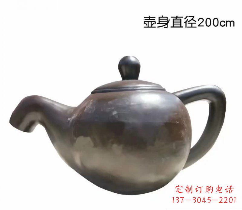 泰安茶壶喷泉铜雕_2