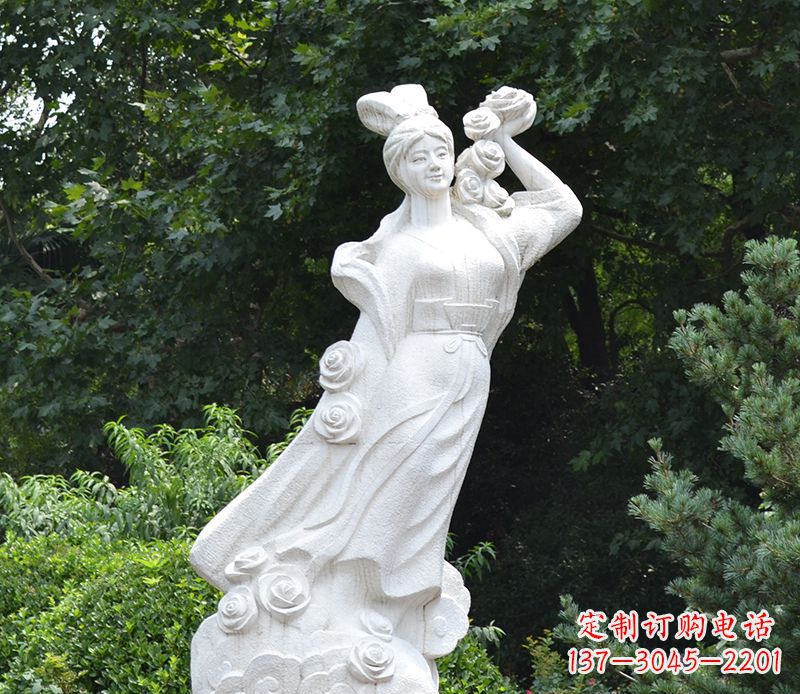 泰安嫦娥奔月石雕绝美之作