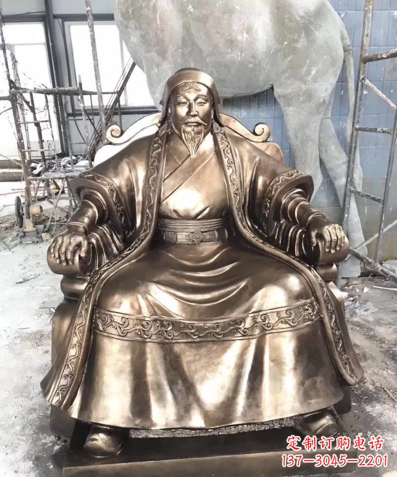 泰安成吉思汗铜雕——象征着蒙古强大力量