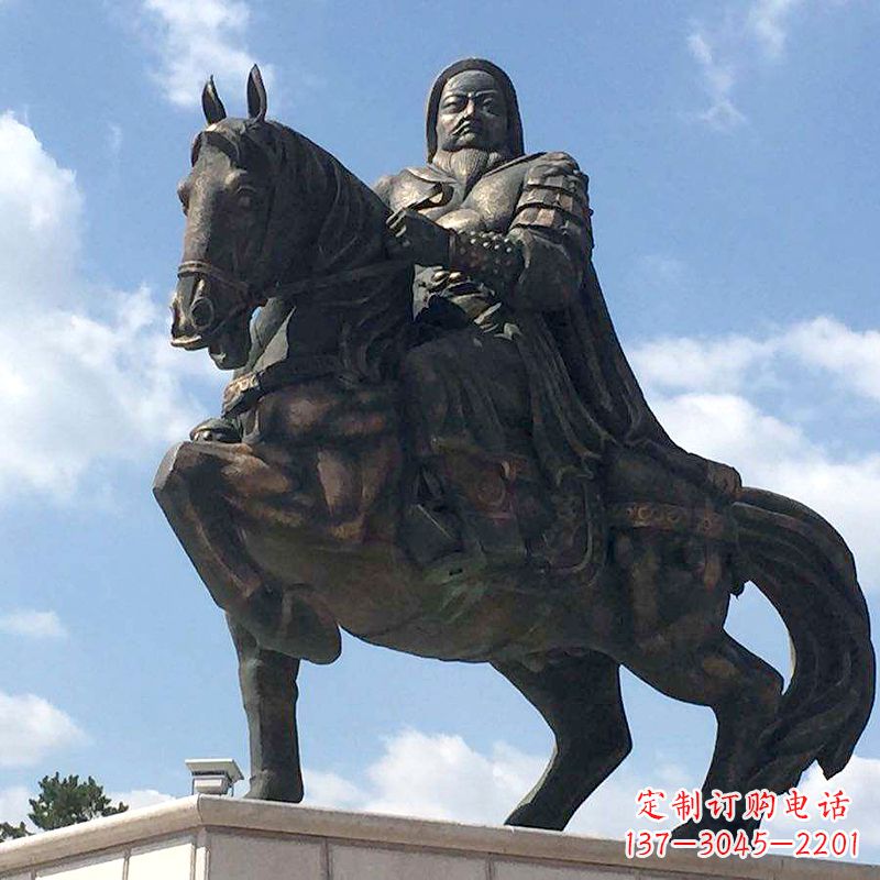 泰安成吉思汗驰骋铜像象征着不朽的传奇
