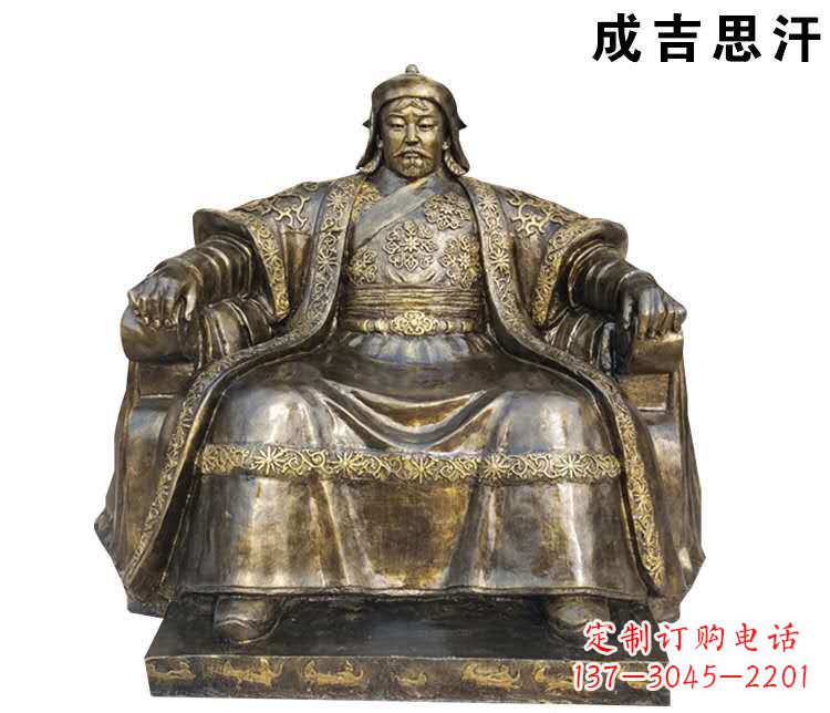 泰安成吉思汗英雄的雕像