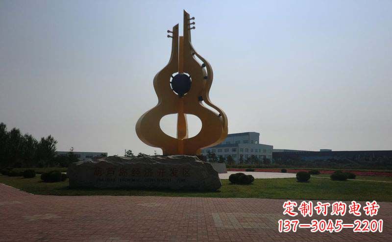 泰安城市的不锈钢葫芦雕塑