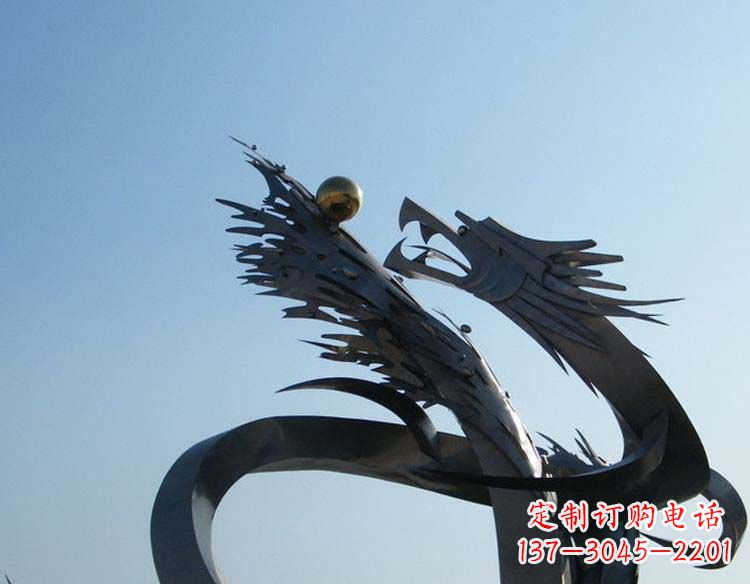 泰安不锈钢龙雕塑精细的手工艺品