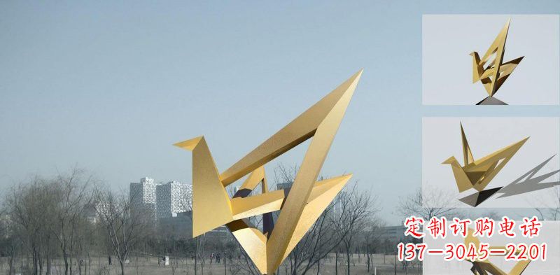 泰安丹顶鹤雕塑象征着城市的文化和精神