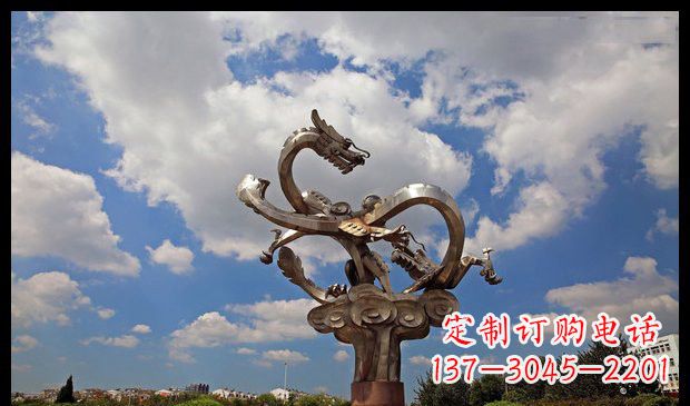 泰安龙雕塑流动的艺术形式