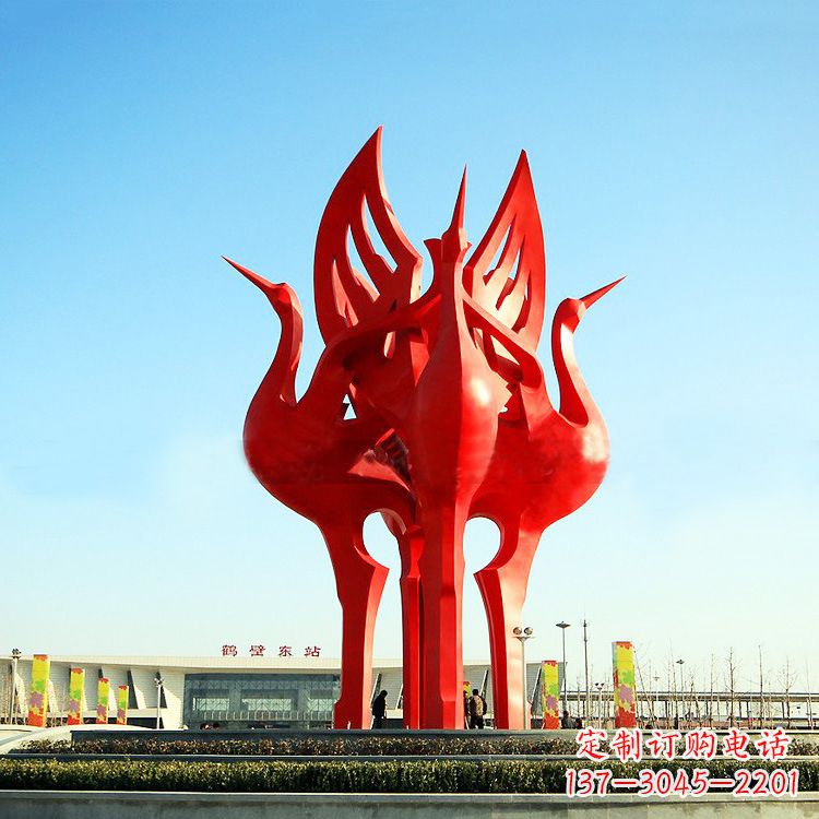 泰安“仙鹤之歌仙鹤雕塑的精彩瞬间”