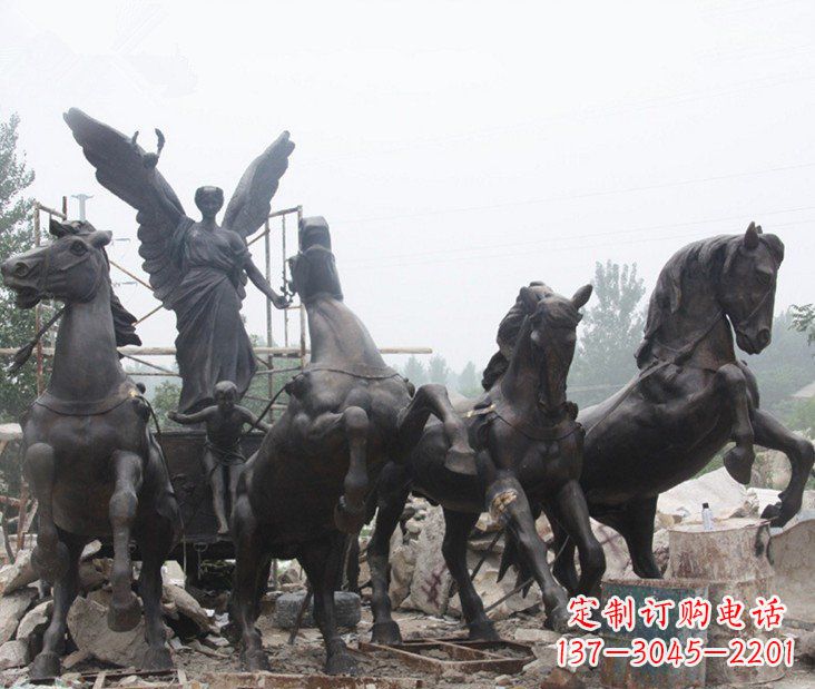 泰安城市广场战马铜雕摆件 (3)