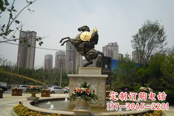 泰安铸造城市象征——铜马战士雕塑