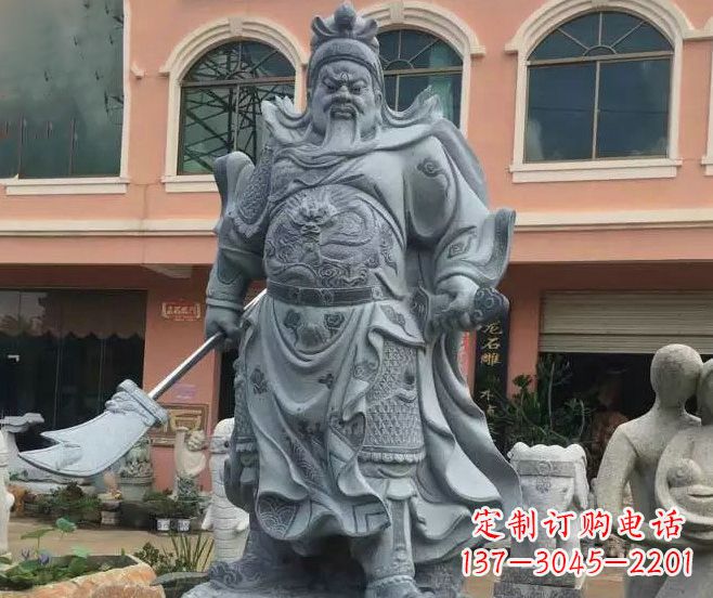 泰安神秘的关公石雕