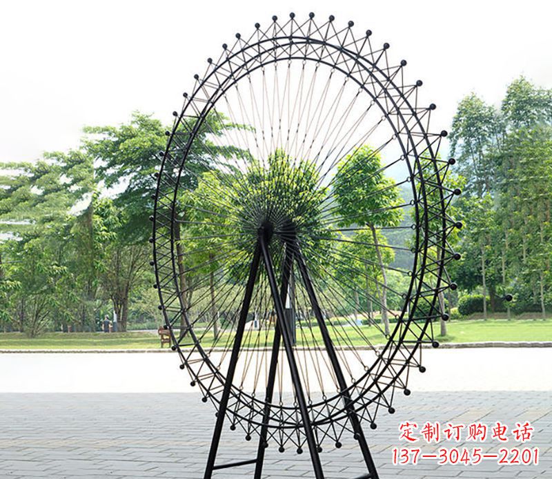 泰安不锈钢摩天轮雕塑视觉与空间的结合