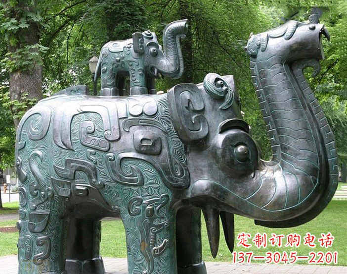 泰安抽象大象铜雕