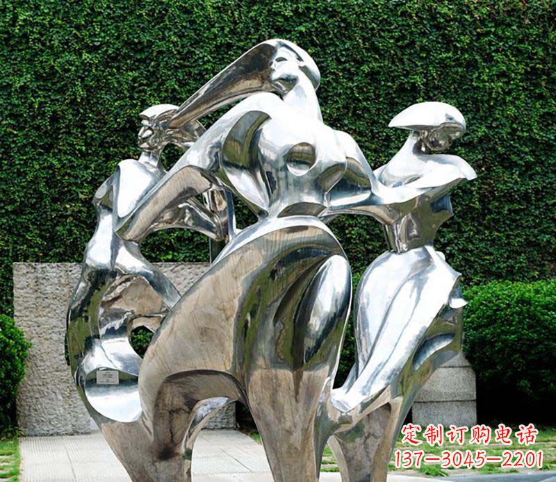 泰安抽象女人不锈钢景观雕塑