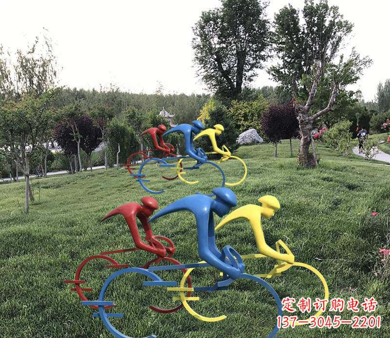 泰安抽象的自行车雕塑——构筑美丽的公园景观
