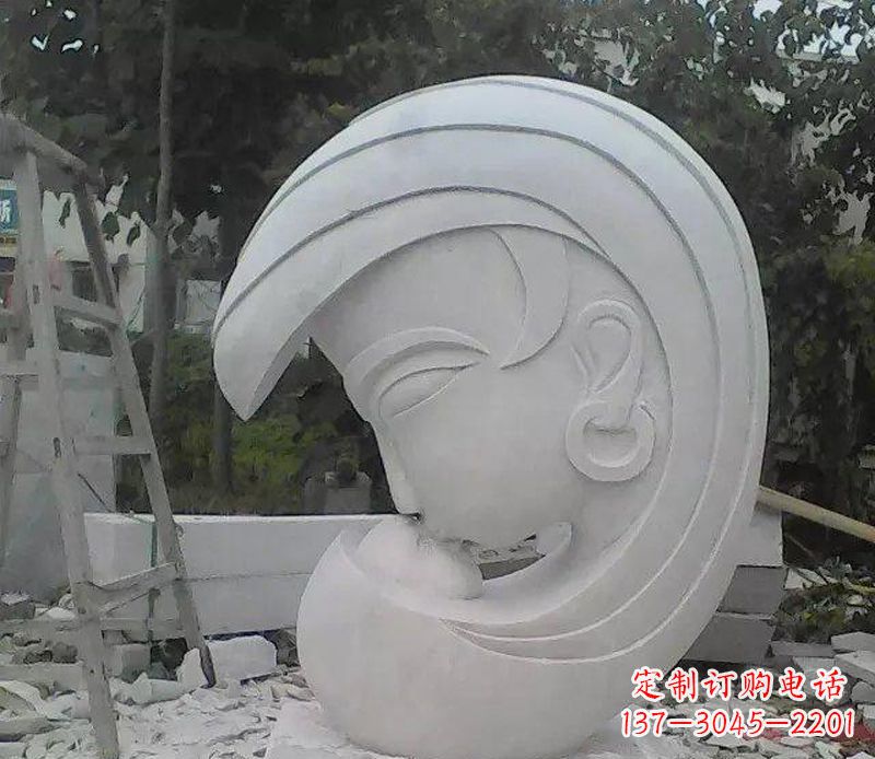 泰安抽象人物头像石雕